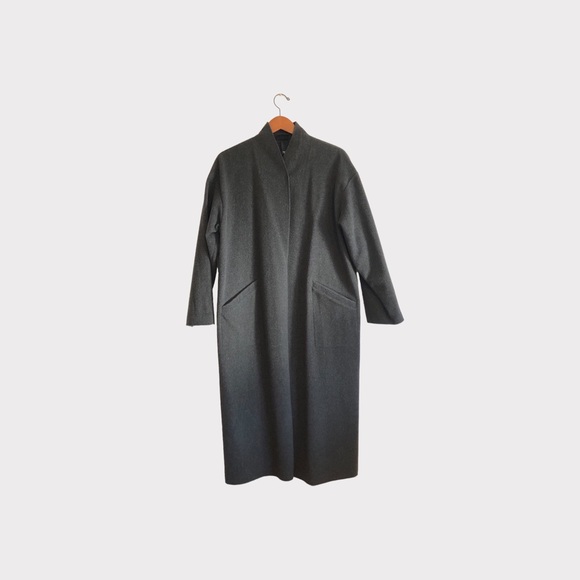 Eileen Fisher Jackets & Blazers - Eileen Fisher Ash Charcoal 100% Wool Kimono Coat - Size Small